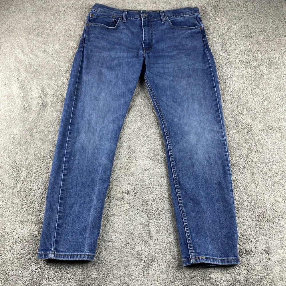 Levis 512 Jeans Mens‎ 34X27 Blue Medium Wash Slim Taper  Stretch